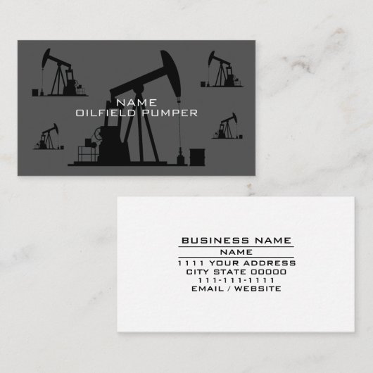 油田油・ガス生産保守業 名刺 (正面/裏面)