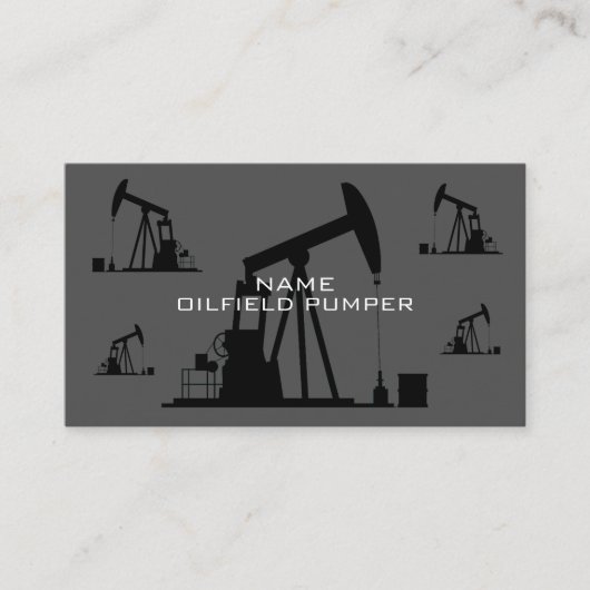 油田油・ガス生産保守業 名刺 (正面)