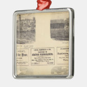 油田、住宅 メタルオーナメント (左)