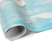 油画、春の冬の山の風景 ラッピングペーパー (ロールコーナー)