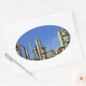 油精製所 楕円形シール (封筒)