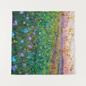  油絵という，花の美しい野花  タペストリー (正面(横))