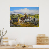 油絵のキャンバス版印刷ランナー ポスター (キッチン)