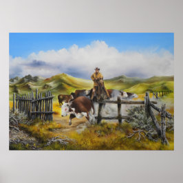 油絵のキャンバス版印刷ランナー ポスター