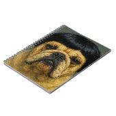 油絵のシリアスな犬 (#1) ノートブック (左側)