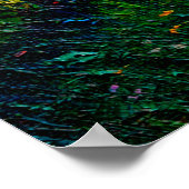 油絵の森の風景、美しいロ太陽のア ポスター (角)