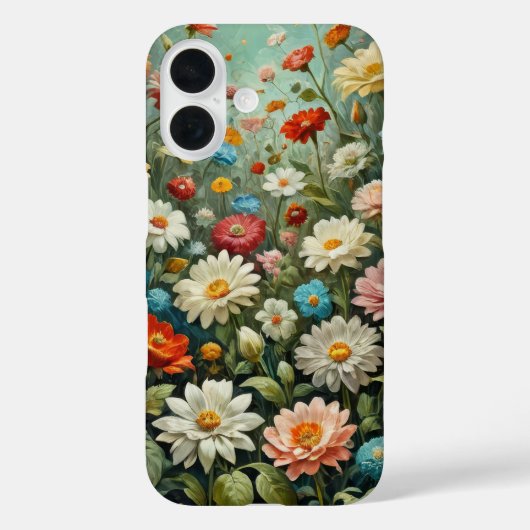 油絵の花の草原のカバー Case-Mate iPhoneケース (裏面)