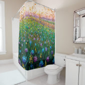 油絵の花、美しい野花 シャワーカーテン (インサイチュ)