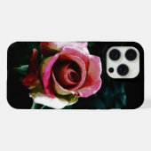 油絵の赤いバラ iPhoneケース (裏面横)