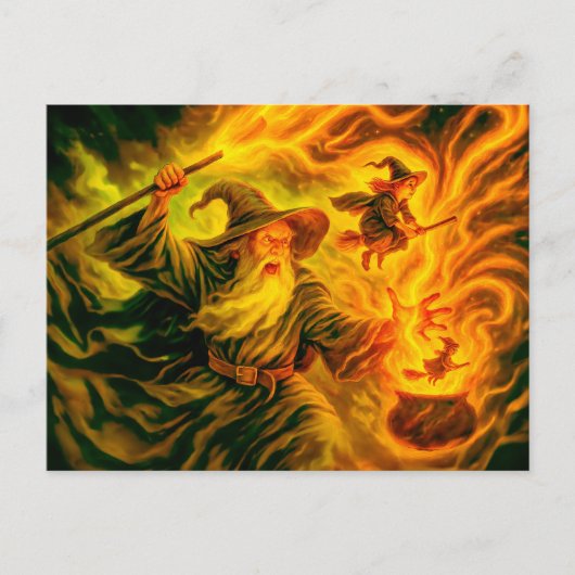 油絵の魔女を作るアーチメイジ シーズンポストカード (正面)