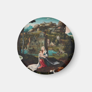 油絵は木の壁アートを愛する マグネット