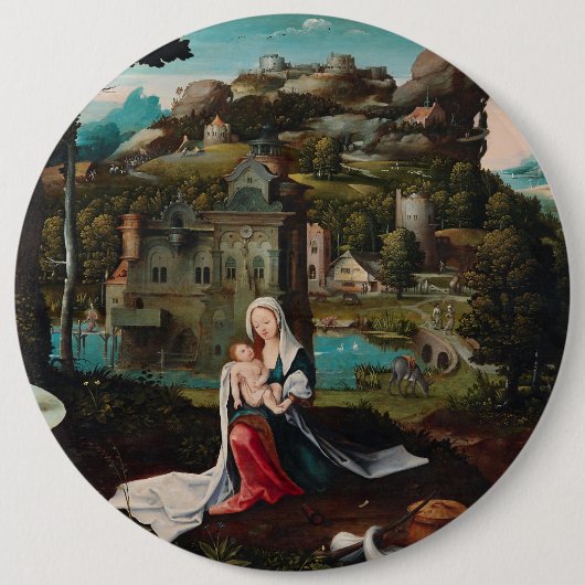 油絵は木の壁アートを愛する 缶バッジ (正面)