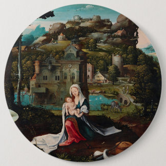 油絵は木の壁アートを愛する 缶バッジ