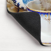 油絵を描エフェクトチックとティーカップin Studio マウスパッド (コーナー)