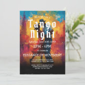 油絵を描タンゴパーティータンゴダンサー招待状 招待状 (スタンド正面)