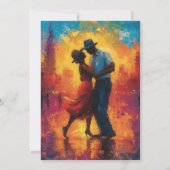 油絵を描タンゴパーティータンゴダンサー招待状 招待状 (裏面)