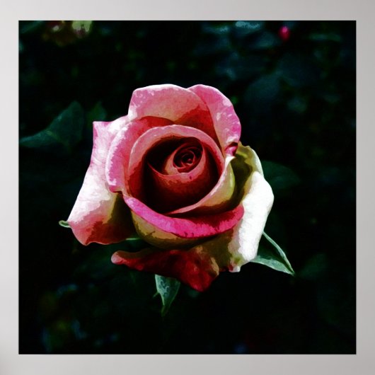 油絵を描バラ ポスター (正面)