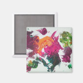 油絵を描パレット桑磁石 マグネット (正面/裏面)