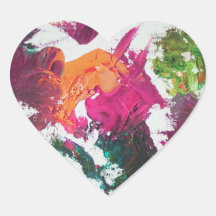 油絵を描パレットin Mulberryハートシール