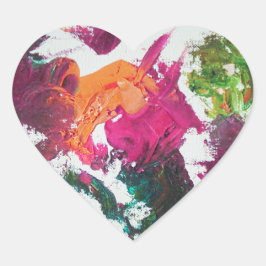 油絵を描パレットin Mulberryハートシール ハートシール