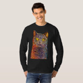 油絵を描フィルタ猫 Tシャツ (正面フル)