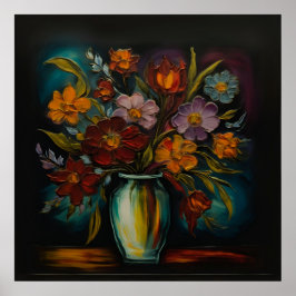 油絵を描フローラ夢想 ポスター