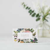 油絵を描ブーケフラワーズ名刺 名刺 (スタンド正面)