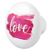 油絵を描ラヴ引用文ピンクデザイン セラミックノブ (右)