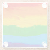 油絵を描レインボーカラーゲイレズビアンLGBT ガラスコースター (裏面)