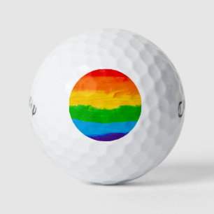 油絵を描レインボーカラーゲイレズビアンLGBT ゴルフボール