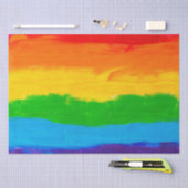 油絵を描レインボーカラーゲイレズビアンLGBT 薄葉紙 (クラフト)