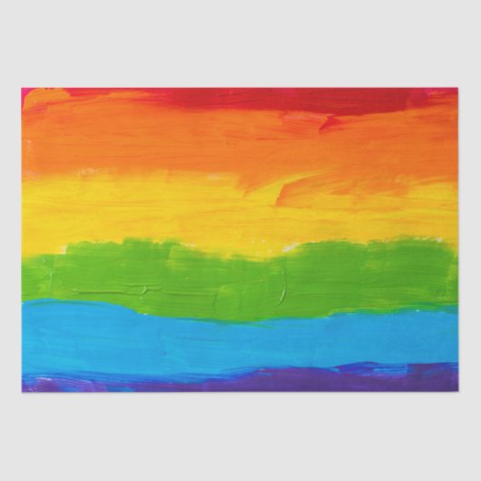 油絵を描レインボーカラーゲイレズビアンLGBT 薄葉紙 (正面)