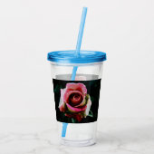 油絵を描レッドローズ アクリルタンブラー (裏面)