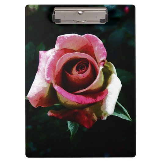 油絵を描レッドローズ クリップボード (正面)