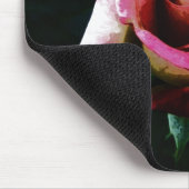 油絵を描レッドローズ マウスパッド (コーナー)