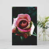 油絵を描レッドローズ 便箋 (スタンド正面)