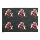 油絵を描レッドローズ 枕カバー (正面右)