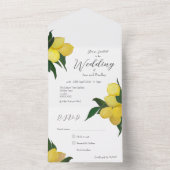 油絵を描レモンの涙の誘い オールインワン招待状 (内側)