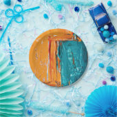 油絵を描抽象芸術芸術的デザイン ペーパープレート (パーティー)