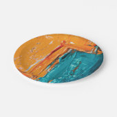 油絵を描抽象芸術芸術的デザイン ペーパープレート (アングル)