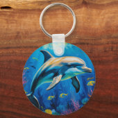 油絵イルカ キーホルダー (裏面)