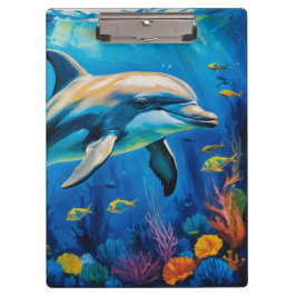 油絵イルカ クリップボード