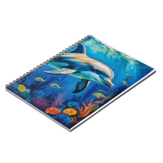 油絵イルカ ノートブック (左側)