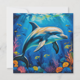 油絵イルカ 招待状