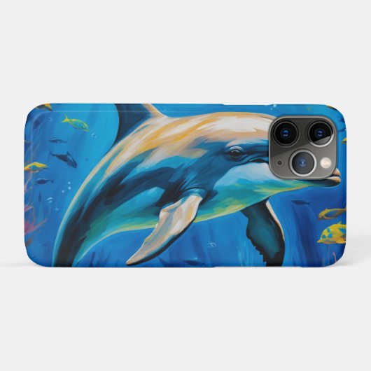 油絵イルカ Case-Mate iPhoneケース (裏面(横))