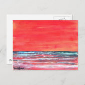 油絵シースケーモダンプアートポストカード ポストカード (正面/裏面)