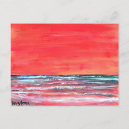 油絵シースケーモダンプアートポストカード ポストカード