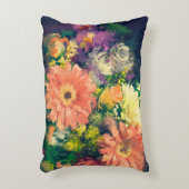油絵スタイルの花束，イラストレーション アクセントクッション (正面(垂直))
