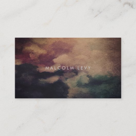 油絵付きテクスチャ付き遭難処理名刺 予約カード (正面)