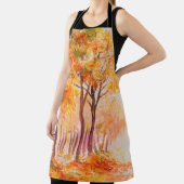 油絵山水 – カラフル秋林 エプロン (インサイチュ)